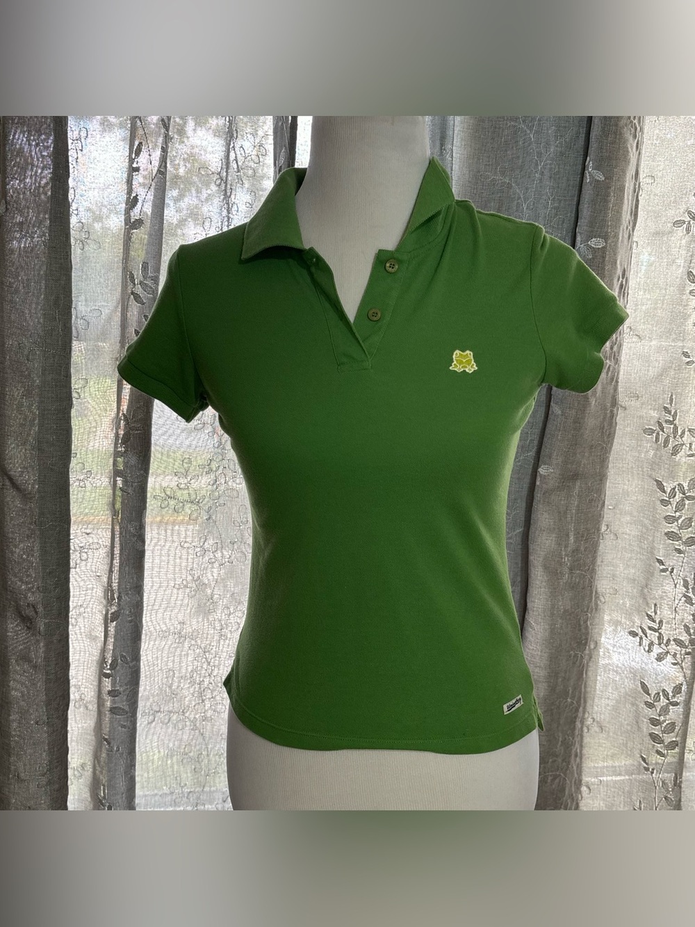 UNIONBAY Women's Green Polo with Embroidered Crest